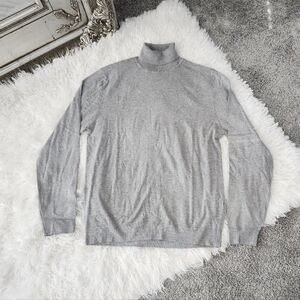 BoohooMan REGULAR RECYCLED ROLL NECK RIBBED SWEATER. Grey. Size Large. New.